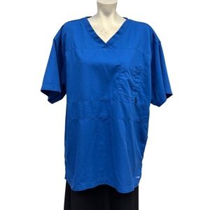 Grey's Anatomy Professional Wear by Barco Blue Active V-Neck Scrub Top Size L‎